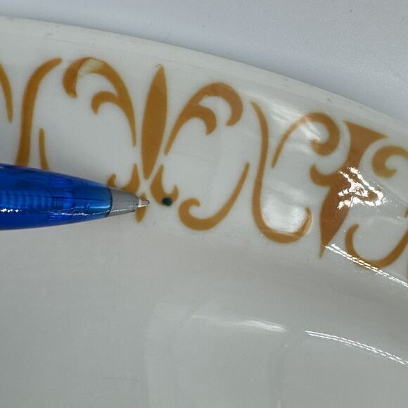 Platters 2 Jackson China Gold Scroll Pattern 13.5" Lx9.25” W Restaurantware MCM - Picture 6 of 16